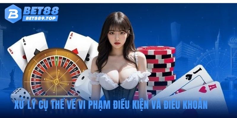 Xử lý cụ thể về vi phạm điều kiện và điều khoản